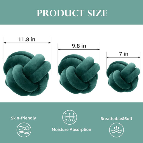 Short Plush Knot Ball Pillow (White, 9.8x9.8) - Waist Cushion for Home Decoration, Plush Throw Pillow for Sofa, Car,