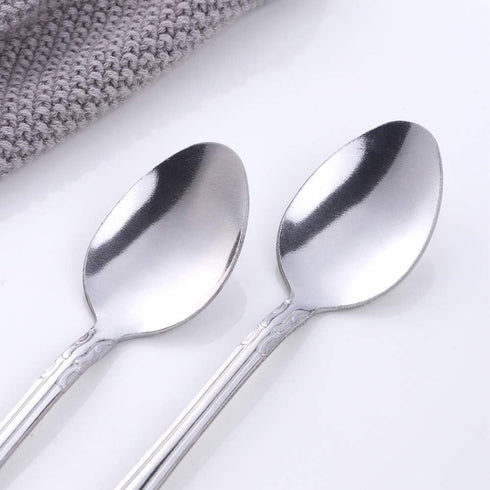 Iced Tea Spoon Set for 12, 7.9-Inch Stainless Steel Coffee Spoon Set, Ice Cream Dessert Spoon