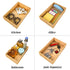 Utensil Organizer Silverware Drawer Caddy, Stackable Bamboo Flatware Holder for Kitchen and Office