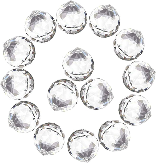 MerryNine 30mm/1.18" 15 Pack Crystal Ball Prism Sun Shine Catcher Rainbow Pendants