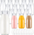 Zubebe 12 Pack 8 oz Glass Milk Bottles with 24 Lids -