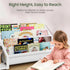 2 4-Tier TCW16WB CHOEZON Kids Bookshelf, Book Shelf for Kids Rooms, Toddler Bookshelf with Open Shelves and Sling Rack