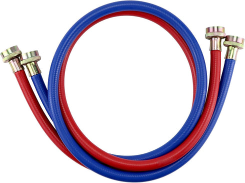 6FT Rubber Washing Machine Hoses, Universal Burst Proof Water Supply Lines for Hot and Cold Water (2 Packs)