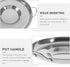 BESTonZON Stainless Steel Comal Concave Pan, Non-Stick Stir Fry Pan for Kitchen Restaurant Outdoor (Silver 36CM)