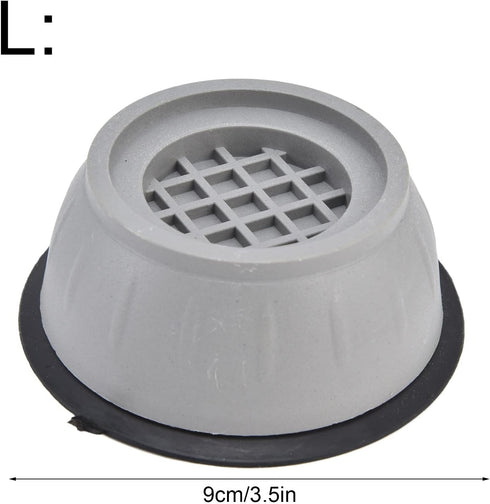 Washing Machine Cushion, 4pcs Shockproof Noise Cancelling Pad to Prevent Slip for Washer, Dryer (Large Diameter 9CM)