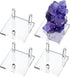 Hipiwe 4-Pack Clear Acrylic Display Stand, Three-Peg Easel Stands for Fossil Coral, Geodes, Rock Mineral Collectibles