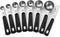 Spring Chef 8-Piece Stainless Steel Measuring Spoons Set with Leveler, Round Metal Teaspoon & Tablespoon