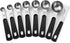 Spring Chef 8-Piece Stainless Steel Measuring Spoons Set with Leveler, Round Metal Teaspoon & Tablespoon