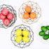 Geometric Metal Wire Fruit Bowl, Iron Arts Storage Basket for Kitchen Counter, Black