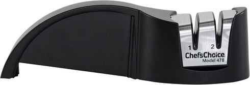 Chef’sChoice Manual Knife Sharpeners, Diamond Hone for 20-Degree Straight-Edge Kitchen Knives, 2-Stage, Black