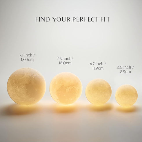 Mydethun 3D Moon Lamp, 5.9" Night Light with Wooden Base, Touch-Dimmable & Rechargeable, Gift for Mom, Home Décor