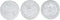 Nordic Ware 01236 Yuletide Cast Cookie Stamps, 3-inch Rounds, Silver