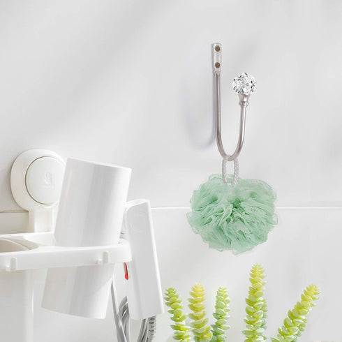 Curtain Holdback, 2pcs Wall Mounted Drapery Tiebacks with Clear Crystal Ball, Heavy Duty Metal Decorative Curtain