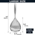 KAYCROWN 304 Stainless Steel Skimmer Slotted Spoon, Ladle/Strainer for Cooking, Frying, Pasta Strainer for Kitchen