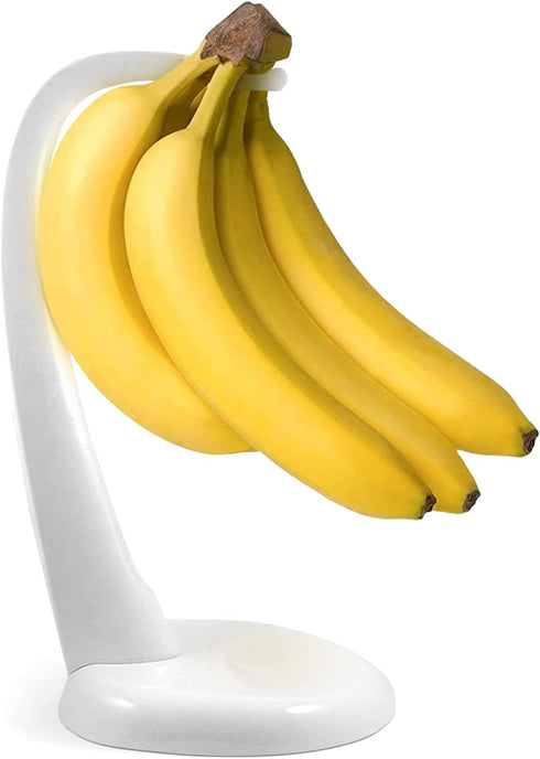 Meadow Lane Banana Holder Stand - BPA-Free White Plastic Fruit Hanger for
