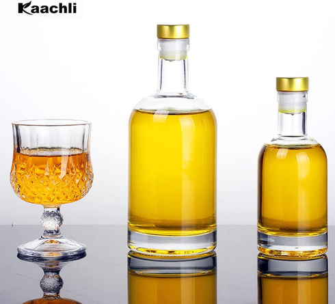 6 oz (200ml) Spout,3 Pack Olive Oil And Vinegar Cruet Small Wine Dispenser Glass Bottles With Stainless Steel
