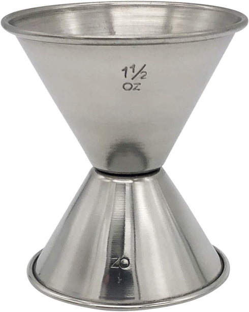 Hudson & Lane Stainless Steel Cocktail Barware Double Measuring Jigger, 1 oz x 1.5 oz