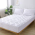 WhatsBedding Waterproof King Size Mattress Pad, Cotton Top Down Alternative Filling Quilted Mattress Topper Cover