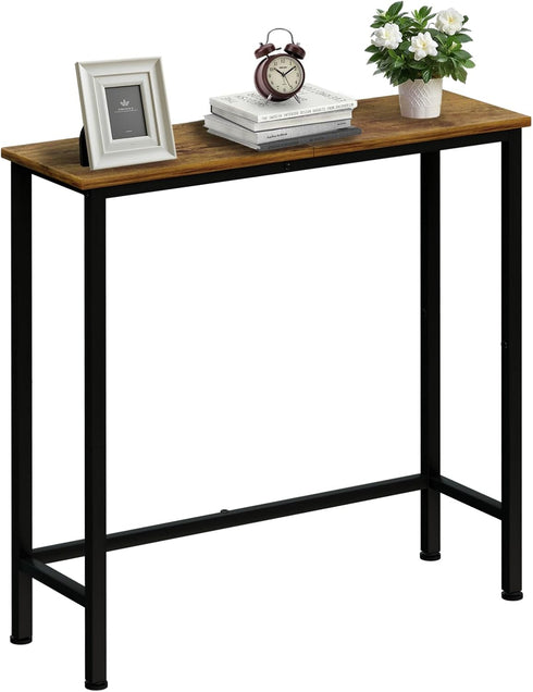 Narrow Console Table, 29.5" Small Entryway Table, Thin Hallway Tables, Slim Sofa