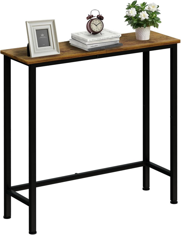 Narrow Console Table, 29.5" Small Entryway Table, Thin Hallway Tables, Slim Sofa