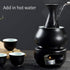 Dltsli Set 10pcs Set 1 1 1 1 6 Ceramic Sake with Warmer Pot Tray, Stovetop Porcelain Pottery Hot Saki Drink Bottle
