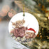 ArogGeld Highland Cows Christmas Ornaments Wedding Anniversary Decor Souvenirs Xmas Tree Keepsake