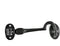 Renovators Supply Manufacturing Door Latch Lock, 4.5 in. Black Wrought Iron Swivel Hook and Eye Latch