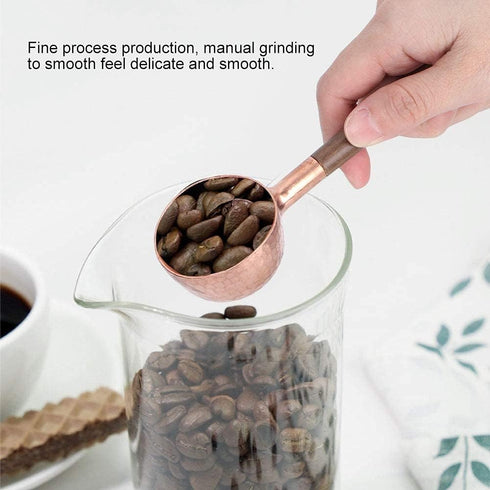 Measuring Scoop Measuring Spoon Red Copper Coffee Measuring Spoon With Black Walnut Handle Multi Function Spoons Tools for Measuringtea Sugar Salt Beans Flour Spices by Strnek