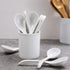 6 Pieces Premium White Porcelain Mini Ladles - 9 Inch Large Soup Spoons for Stews, Noodles, Chinese Dishes
