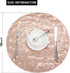Sequin Placemats Set of 6, Heat-Resistant Stain-Resistant Kitchen Table Mats, Elegant Rose Gold 15" Round for Party