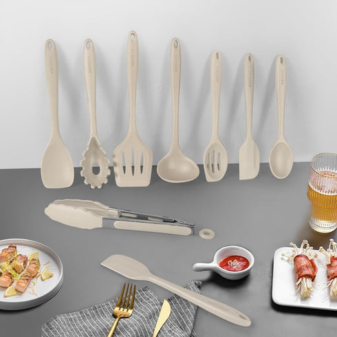 Kitchen Utensil Set - 11 Colorful Silicone Cooking Utensils, Nonstick Cookware with Spatula Set, Best Kitchen Tools
