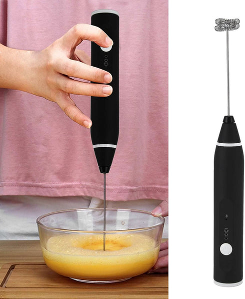 Mini Electric Blender, Rechargeable Handheld Whipper with 3 Modes for Frappe and Hot Chocolate