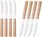 Steak Knives Set of 8 - Wooden Handled Serrated Knives, Uniturcky Stainless Steel Dinner Knives with Mirror Finish