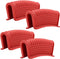 Silicone Assist Hot Pan Handle Holder, 4 Pack Red Sleeve for Cast Iron Skillets, Nonslip Heat Resistant Covers