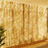 HXWEIYE 300LED Fairy Curtain Lights, 9.8x9.8Ft USB Plug-in 8 Modes Christmas String