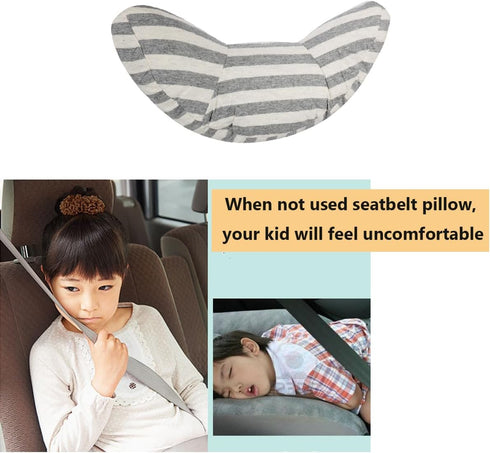 SIQITECHNO Kids Car Seat Travel Neck Pillow Soft Neck Support Cushion Car Seat Belt Cover Cushion Pillow Car Seatbelt