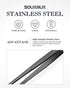 10-Inch Cooking Tweezer and Offset Tweezer Set, Precision Serrated Tips, Stainless Steel Chef Tools for BBQ