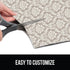 GORILLA GRIP LeakGuard Non-Adhesive Under Sink Mat, 24x40, Waterproof Quick Dry Shelf Liner, Damask Taupe Cream