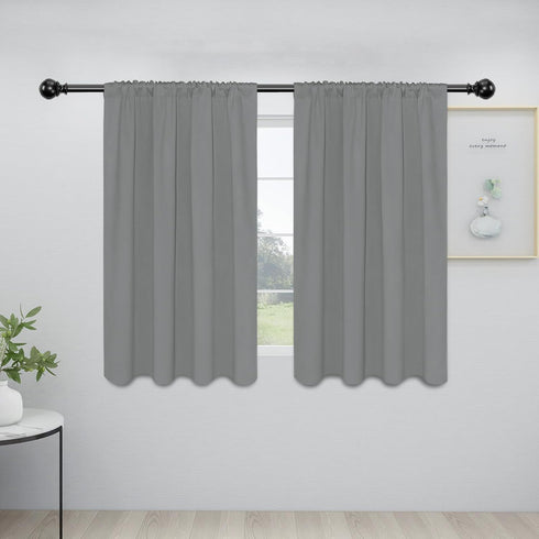 Easy-Going Blackout Curtains for Bedroom, Room Darkening Thermal Insulated Noise Reduction Window Drapes, 2 Panels