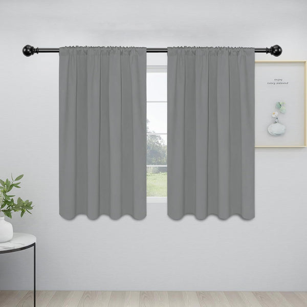 Easy-Going Blackout Curtains for Bedroom, Room Darkening Thermal Insulated Noise Reduction Window Drapes, 2 Panels