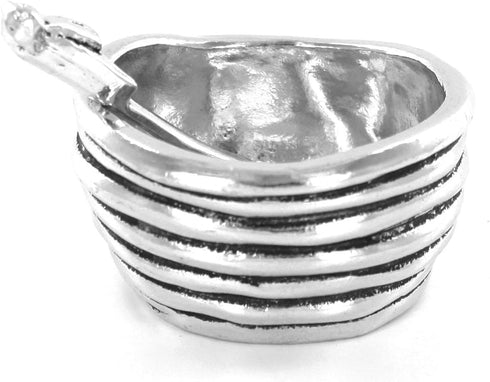 Basic Spirit Bird Nest Salt Cellar with Spoon - Handcrafted Pewter Home Lead-Free SD-6