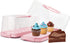 2-Pack Plastic Rectangular Bread Box with Clear Lid, Loaf Cake Keeper, Portable Bread Keeper Storage Container