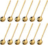 12 Pieces Mini Gold Stainless Steel Espresso Spoons, 5.24 Inch Demitasse Spoons for Dessert, Cake, Ice Cream