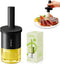 Oil Dispenser Bottle with Heat Resistant Brush, Glass Oil Container with Silicone Basting Brush for Cooking