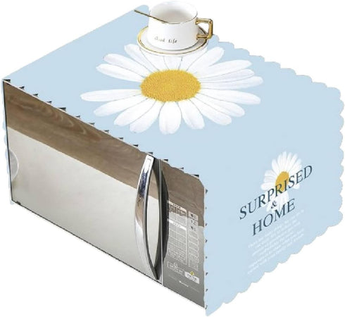 Microwave Cover, Decorative Dust Cover for Microwave Oven, Kitchen Appliance Cover (Daisy)