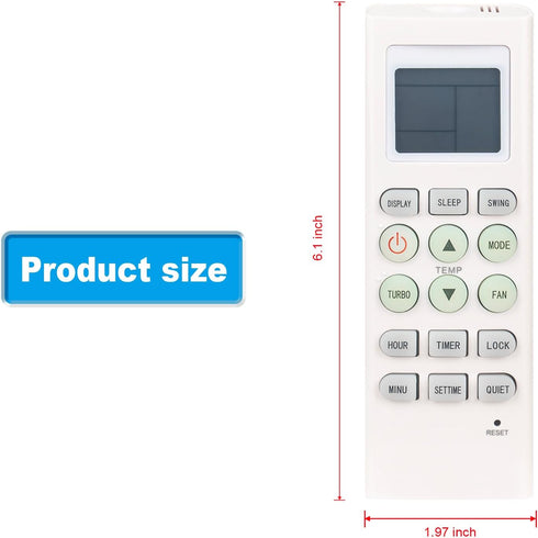 KKG9A-C1 KKG9B-C2 Replace AC Remote Control Compatible with Mirage/Agratto/Changhong Air Conditioner