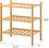 3-Tier Closet 17.2IN viewcare Small Shoe Rack, Shoe Rack for Entryway, Bamboo Wood Shoe Shelf for & Hallway, Long |