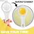 3 2.36" 4.96" Pcs Egg Separator for Raw Eggs - Egg Yolk Separator Tool with Hang-On Bowl Design for Less Mess, ABS