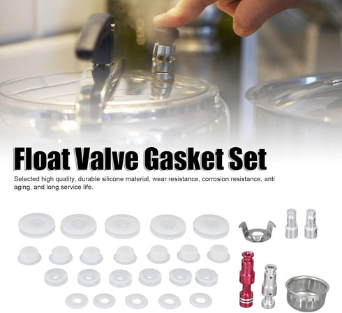 Electric Pressure Cooker Valve Gasket, Universal Valve Pressure Cooker Accessory Universal Set Anti Blocking Bracket Replacement for Normal Pressure Cookers