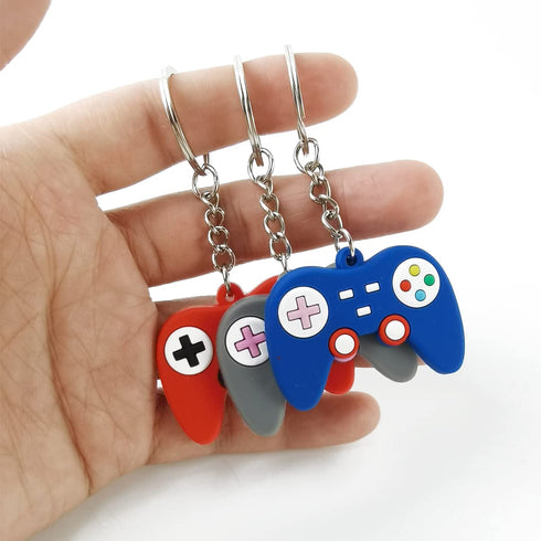 NSBELL 24PCS Video Game Controller Keychains in 6 Colors for Party Favors and Birthdays